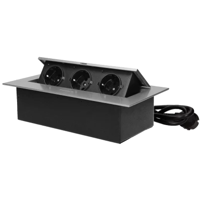 Orno Produžni kabel sa 3 x Schuko utičnice, ugradbena - OR-GM-9037(GS)/G