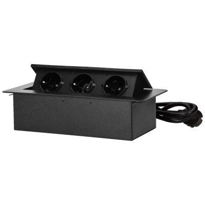 Orno Produžni kabel sa 3 x Schuko utičnice, ugradbena - OR-GM-9033(GS)/B