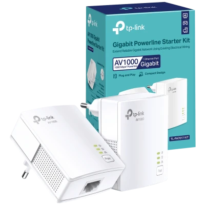 TP-LINK Mrežna strujna utičnica, AV1000, 1000 Mbps, set - TL-PA7017 KIT