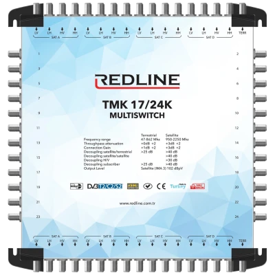 REDLINE Multišalter 4 satelita na 24 utičnice,kaskadni(bez adaptera) - TMK 17/24K