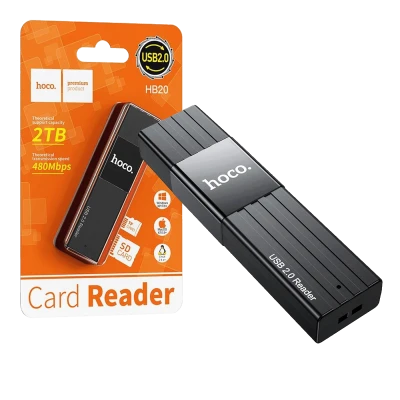 hoco. Čitač kartica, 2u1, USB - HB20 Mindful