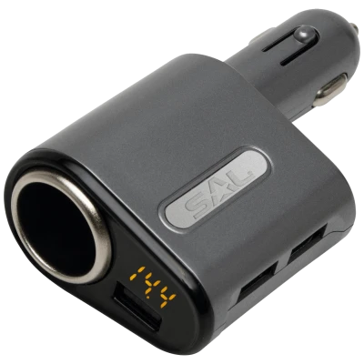 SAL Auto punjač za smartphone, 5V / 3.1 A max., 3 x USB - SA 061
