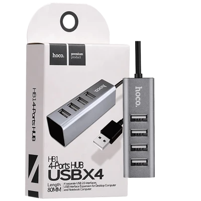 hoco. Konverter HUB USB 2.0 to 4 x USB2.0 - HB1