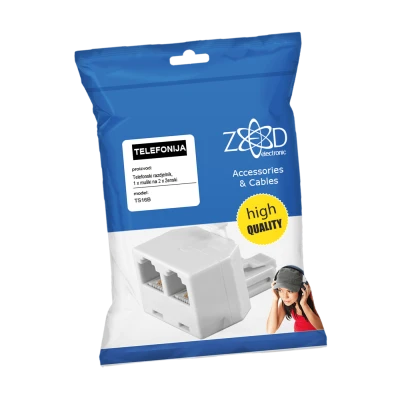 ZED electronic Telefonski razdjelnik 1 muški na 2 ženska - TS16B