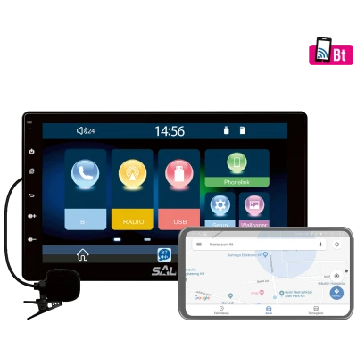 SAL Auto radio, 4 x 45W, 9" LCD Display, BT, USB, microSD - VB X1000