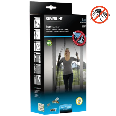 Silverline Mreža za komarce, montaža na vrata, pakiranje 2 kom. - IN 22455