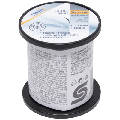 SMA Tinol za lemljenje, Ø1.0 mm, 100g - SW 1/100