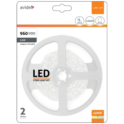 Avide LED traka, 4000K, 4.8W, 12V, 2 met., IP20 - ABLSBL12V2835-60NW