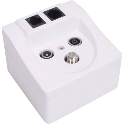 Transmedia Utičnica TV/SAT/FM/1xLAN (Ethernet)/1xTel. - FD 11 SET