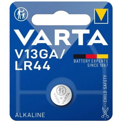 Varta Baterija alkalna LR44, 1,5 V dugmasta, blister 1 kom - LR44 V13GA AG13