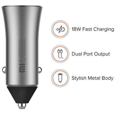 Xiaomi Auto punjač za smartphone, 2 x USB, QC 18 W, 12-24 V, 2.4 A - Mi Car Charger Pro