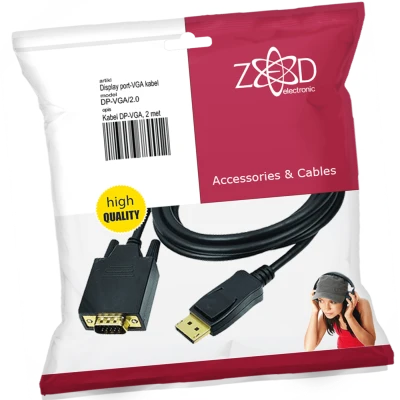 ZED electronic Kabl display port na vga, dužina 2.0 m - DP-VGA/2.0