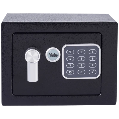Yale Sef, mini, PIN code pristup, zaključavanje s ključem, crni - YSV/170/DB1