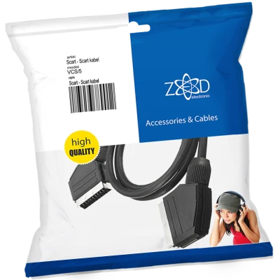 ZED electronic Scart kabl, 21 pinski, oklopljen, 5 met - VCS/5