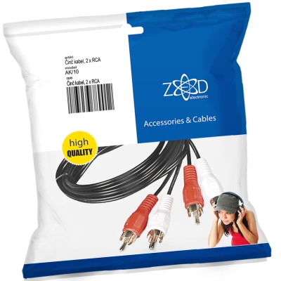 ZED electronic Činč kabl 10 met., 2 x RCA - AK/10