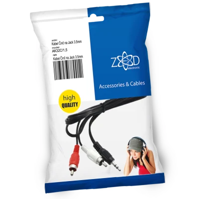 ZED electronic Činč na Jack 3.5mm kabl, dužina 1.5 met. - AK32C/1,5