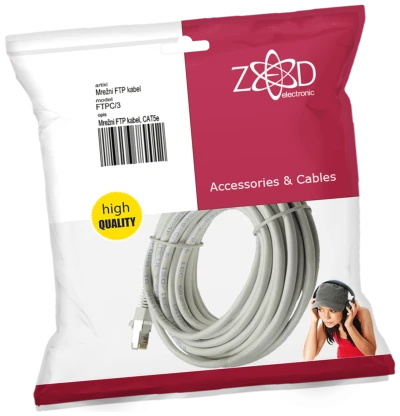 ZED electronic Mrežni FTP kabl, CAT5E, 3 met - FTPC/3