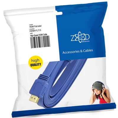 ZED electronic HDMI kabl, plosnati, 3.0 met, ver. 2.0, 3D, Ethernet - HDMI-FLT/3