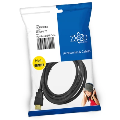 ZED electronic HDMI kabl, 0.75 met - HDMI/0.75