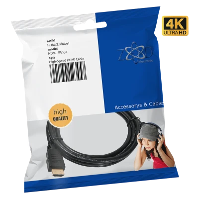 ZED electronic HDMI 2.0 kabl, 4K, dužina 5,0 met. - HDMI-4K/5,0