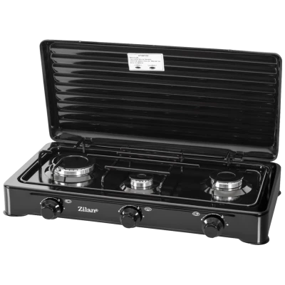 Zilan Plinski rešo sa 3 plamenika, 2300 W, crna - ZLN0032/BK