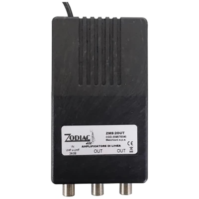 ZODIAC Pojačalo antensko, 1 ulaz 2 izlaza, 20/20dB - ZMS /2OUT