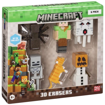 PMI Gumice za brisanje, Minecraft 3D, set 6 kom. - MC4060B