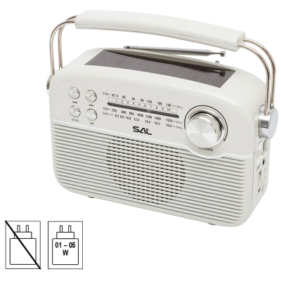 SAL Radio prijemnik sa solarnim napajanjem, FM-AM-SW, Bluetooth - RPR9