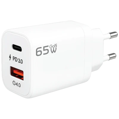 REDLINE Punjač kućni, 1 x USB-A, 1 x USB-C, 65W, GaN - GL-65W-AC