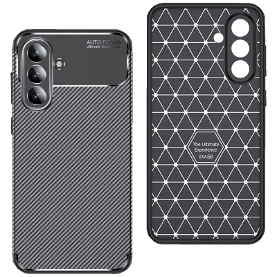 NN-Su Maska za Samsung A56, Carbon Fiber Texture, crna - Galaxy A56 TPU Phone Case