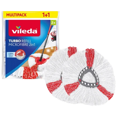 Vileda Zamjenska krpa za čišćenje poda, 2 kom. - Turbo Mop Refill 2in1, 2X