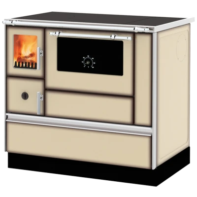Alfa Plam Šporet na čvrsto gorivo 8kW, desna, krem - ALFA 90H DOMINANT
