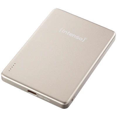 (Intenso) Prijenosni punjač, MagSafe, 5000mAh, bežični, Champagne - POWERBANK MW5000 Champagne