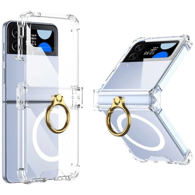 NN-Su Maska za Samsung Z Flip4, MagSafe, sa prstenom, Transparent - Galaxy Z Flip4, MagSafe with ring