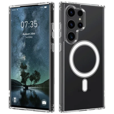 NN-Su Maska za Samsung S25 Ultra, MagSafe, Transparent - Galaxy S25 Ultra MagSafe Phone Case