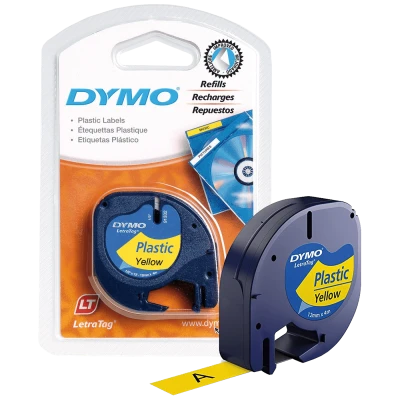 Dymo Kaseta s trakom za LetraTag,  4 met.,  12 mm, plastic žuta - S0721620