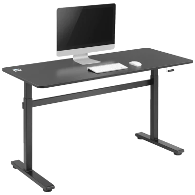 Ergo Office Radni stol 140 x 60 cm, podesiva visina, crna - ER-401 B