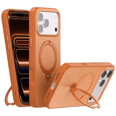 NN-Su Maska sa rotirajućim držačem za iPhone 17 Pro,Magsafe,orange - iPhone 17 Pro Rotation Holder