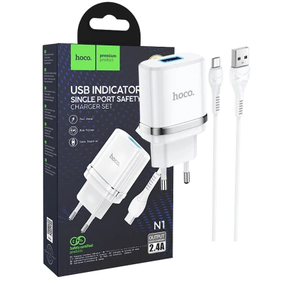 hoco. Punjač kućni sa micro USB kabelom, N1, 2.4A - N1 Ardent microUSB