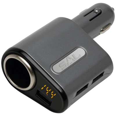 SAL Auto punjač za smartphone, 5V / 3.1 A max., 3 x USB - SA 061