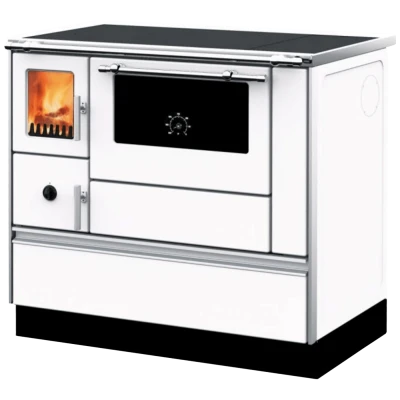 Alfa Plam Šporet na čvrsto gorivo 8kW, desna, bijela - ALFA 90H DOMINANT
