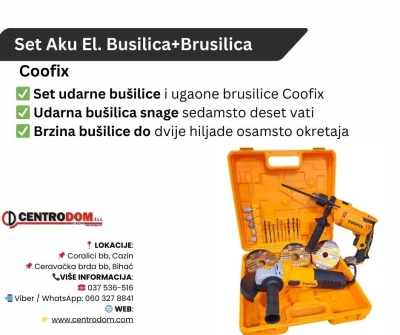 Set Elektricna Busilica+Brusilica Set Coofix