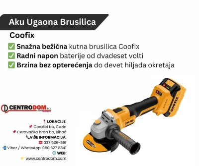Akumulatorska Kutna Brusilica/Aku Ugaona Brusilica Set Coofix