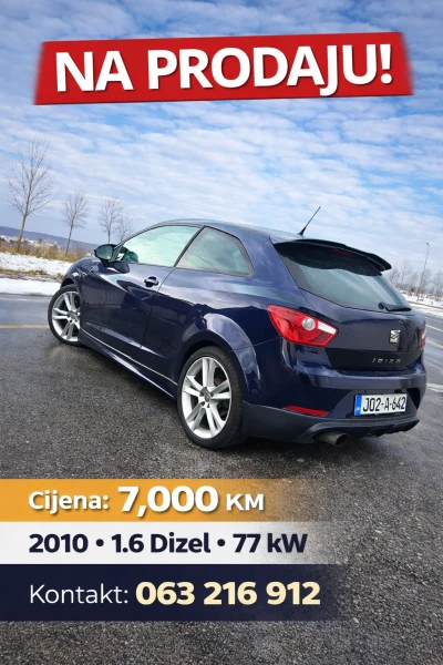 Seat Ibiza 2010 77kw u jako dobrom stanju