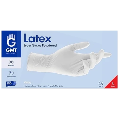 GMT Rukavice, latex, L veličina, 100 kom. - Latex Supergloves size: L