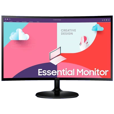 Samsung Monitor 27", Zakrivljeni, FullHD, HDMI, VGA - LS27C364EAUXEN