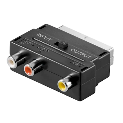 ZED electronic Prelaz sa scarta na 3 x činč, sa prekidačem - Adapter Scart to 3 RCA