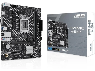 ASUS MB PRIME H610M-KLGA 1700, 2x DDR5,1x M.2,6xUSB1x VGA, 1x HDMI, mATX