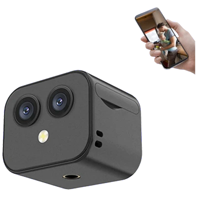 NN-Su Kamera IP, 4K, 4K, 32Mpixel, WiFi, microSD - D3 HD 4K Dual Lens Wifi Camera
