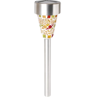home Solarna vrtna LED lampa, mozaik, staklo / metal, 300 mAh - MX 459/1
